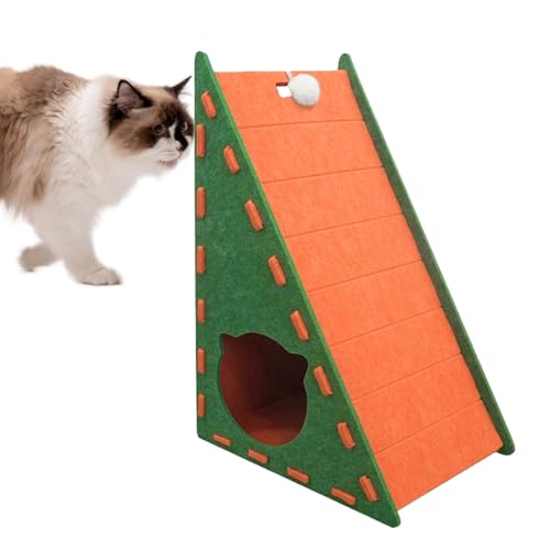 Kratzbrett für Katzen, vertikales integriertes Kratzbrett, fusselfreies dreieckiges Kätzchen-Filzbett, verschleißfeste Klettermatte für Langeweile, Übung, Wand, Spielen, Outdoor, Wohnung, Innenbereich Kratzbrett für Katzen, vertikales integriertes Kratzbrett, fusselfreies dreieckiges Kätzchen-Filzbett, verschleißfeste Klettermatte für Langeweile, Übung, Wand, Spielen, Outdoor, Wohnung, Innenbereich von Generisch