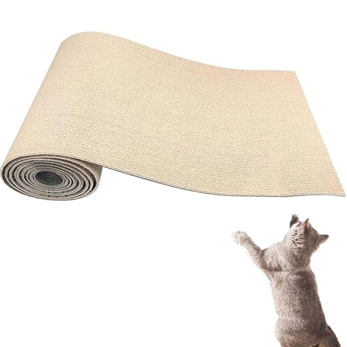 Kratzmatte Selbstklebend Katzen, Climbing Cat Scratcher, Kratzschutz Katzenkratzmatte SchüTzt Teppiche Sofa MöBelschutz (Khaki, 30 * 100cm) von Generisch