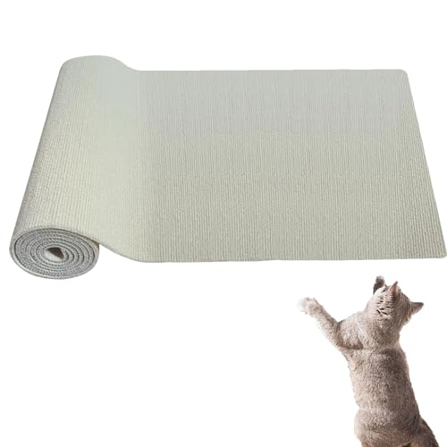 Kratzmatte Selbstklebend Katzen, Climbing Cat Scratcher, Kratzschutz Katzenkratzmatte SchüTzt Teppiche Sofa MöBelschutz (Weiß, 30 * 100cm) von Generisch