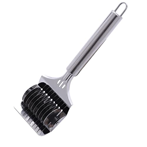 Krauthobel Spaghetti Maker Plaid Roller Teigschneider Solide Praktisches Küchenzubehör Werkzeug Alles Könner (Silver, One Size) von Generisch