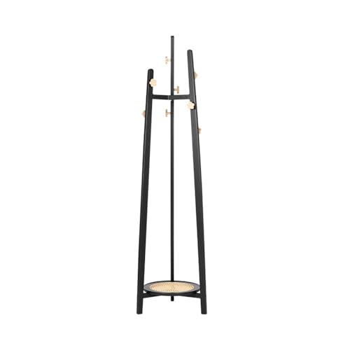 Kreative Massivholzgarderobe, vertikaler Ständer im chinesischen Stil, mit modernem Design, platzsparend, Nachttisch und Eingangsbereich, dunkles Eichen-Finish Kreative Massivholzgarderobe, vertikaler Ständer im chinesischen Stil, mit modernem Design, platzsparend, Nachttisch und Eingangsbereich, dunkles Eichen-Finish von Generisch