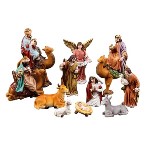 Krippenfiguren Klein,Weihnachtskrippe Figuren Handwerk Deko,Weihnachtliche Geburt Jesu Skulptur aus Harz für Sammler | Für Weihnachtsdekoration Kamin Fensterbank Nachttisch Schreibtisch Vitrine Krippenfiguren Klein,Weihnachtskrippe Figuren Handwerk Deko,Weihnachtliche Geburt Jesu Skulptur aus Harz für Sammler | Für Weihnachtsdekoration Kamin Fensterbank Nachttisch Schreibtisch Vitrine von Generisch