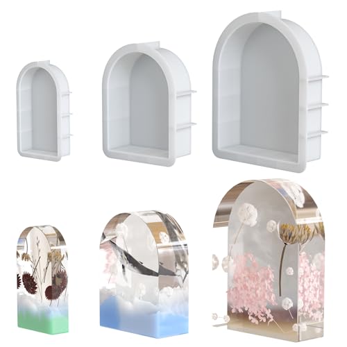 Kristall Epoxid Harz Torbogen Trockenblume Deko Set DIY Buchstütze 3 Größen Silikonform Kristall Epoxid Harz Torbogen Trockenblume Deko Set DIY Buchstütze 3 Größen Silikonform von Generisch