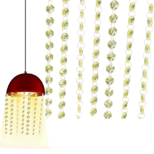 Kristall Perlen Girlande Acryl - Perlenvorhang für Türen | Hängende Kristall Deko | 1 Meter Strang mit 14mm Perlen, Ideal für Hochzeit & Party, Als Raumteiler & Fensterdeko, Kronleuchter Zubehör Kristall Perlen Girlande Acryl - Perlenvorhang für Türen | Hängende Kristall Deko | 1 Meter Strang mit 14mm Perlen, Ideal für Hochzeit & Party, Als Raumteiler & Fensterdeko, Kronleuchter Zubehör von Generisch
