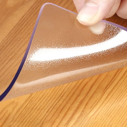 Kristallklare PVC-Tischdecke, wasserdicht, reißfest, Abdeckung für Esstisch, Küche und Outdoor-Tische, pflegeleicht, waschbar, 1 mm, 2 mm, 3 mm Dicke von Generisch