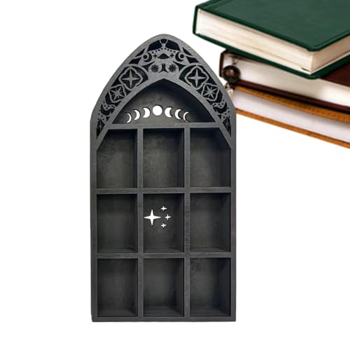 Kristallwandregal - Dekorative Display -, schwimmender Kristall Organizer | Für Edelsteine, Steine, ätherische Öle, Figuren, Tarot - stilvolle Boho -Wandlager für Zimmer, Büro, Badezimmer von Generisch