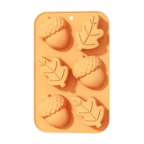 Kuchen Kastenform Silikon Truthahn-Kuchen M Ol Ds -Truthahn-Silikon-Form für Thanksgiving Mini-Kuchen Halloween Cupcake Pan Dessert Tablett Set für Thanksgivi Kuchenform (B, One Size) von Generisch
