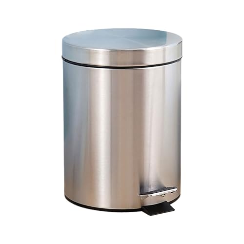 Küchen Abfalleimer, Silber Edelstahl Mülleimer, 17 x 24.5 cm Kosmetikeimer, Kosmetikeimer fürs Bad, Treteimer Abfalleimer mit herausnehmbaren Inneneimer, Kompakt und Praktisch Küchen Abfalleimer, Silber Edelstahl Mülleimer, 17 x 24.5 cm Kosmetikeimer, Kosmetikeimer fürs Bad, Treteimer Abfalleimer mit herausnehmbaren Inneneimer, Kompakt und Praktisch von Generisch