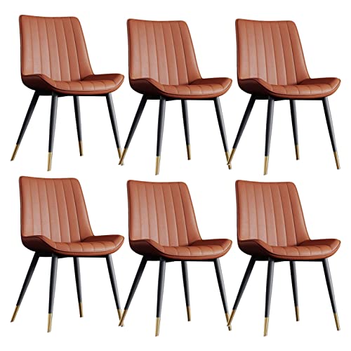 Küchen-Esszimmerstühle 6er-Set – wasserdichte Seitenstühle aus PU-Leder mit Metallbeinen für Esszimmer, Wohnzimmer und Lounge Küchen-Esszimmerstühle 6er-Set – wasserdichte Seitenstühle aus PU-Leder mit Metallbeinen für Esszimmer, Wohnzimmer und Lounge von Generisch