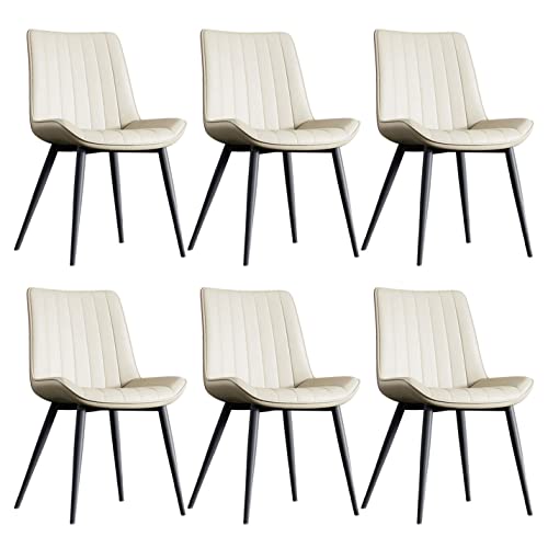 Küchen-Esszimmerstühle 6er-Set – wasserdichte Seitenstühle aus PU-Leder mit Metallbeinen für Esszimmer, Wohnzimmer und Lounge Küchen-Esszimmerstühle 6er-Set – wasserdichte Seitenstühle aus PU-Leder mit Metallbeinen für Esszimmer, Wohnzimmer und Lounge von Generisch