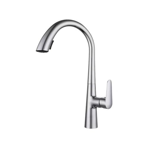 Küchenarmatur aus Edelstahl mit einzigartigem Sprühkopf, hoher Bogen-Design, ausziehbarer Sprühkopf, moderner Küchenspüle, Mixer und stilvolles kulinarisches Werkzeug von Generisch