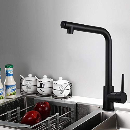 Küchenarmatur mit herausziehbarem Sprühkopf, Einhandgriff, drehbar, heiß und kalt, Teleskop-Design, Kupfer-Chrom-Finish, perfekt für Küchenspüle, einfach zu installieren Küchenarmatur mit herausziehbarem Sprühkopf, Einhandgriff, drehbar, heiß und kalt, Teleskop-Design, Kupfer-Chrom-Finish, perfekt für Küchenspüle, einfach zu installieren von Generisch