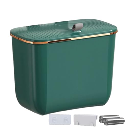 Küchenkompostbehälter - Wandhaltermüll Mit Deckel | Hanging Mülldose | Raumsparender Behälter Mit Taschen, Mülleimer Für Badezimmer, Schlafzimmer, Schrank, Schrank, Unter, Waschbecken Küchenkompostbehälter - Wandhaltermüll Mit Deckel | Hanging Mülldose | Raumsparender Behälter Mit Taschen, Mülleimer Für Badezimmer, Schlafzimmer, Schrank, Schrank, Unter, Waschbecken von Generisch