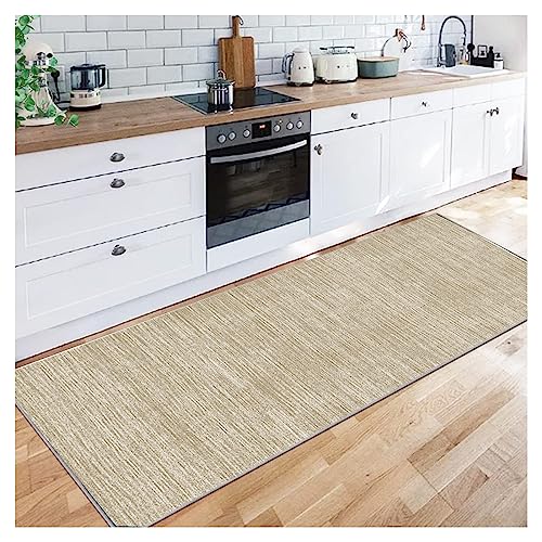 Küchenläufer, rutschfest, abstrakt, 1 m lang, Polyester, für Flur, Eingangsbereich, Wohnzimmer, waschbar, modernes Design, 100 x 100 cm, Braun von Generisch
