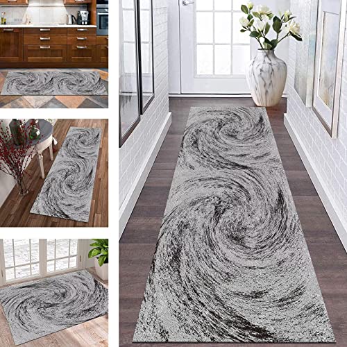 Küchenläufer rutschfest waschbar Abstrakt 3D Design Grau 60x180cm Modern Flur Teppich Schmutzabweisend Ideal für Eingangsbereich Badezimmer Wohnzimmer Breite 40-120cm Küchenläufer rutschfest waschbar Abstrakt 3D Design Grau 60x180cm Modern Flur Teppich Schmutzabweisend Ideal für Eingangsbereich Badezimmer Wohnzimmer Breite 40-120cm von Generisch