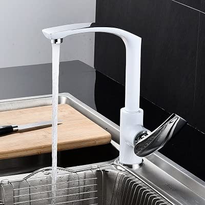 Küchenspüle Wasserhahn, schwenkbar, Messing, Mischbatterie für Bar oder Badezimmer, kommerzieller Stil, langlebiges Design von Generisch