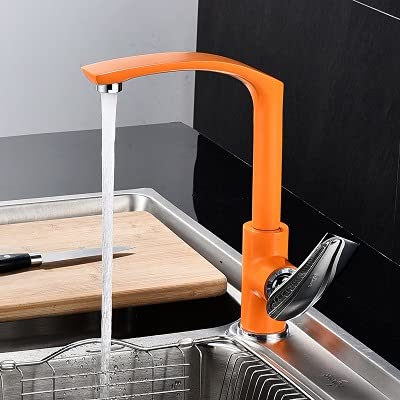 Küchenspüle Wasserhahn, schwenkbar, Messing, Mischbatterie für Bar oder Badezimmer, kommerzieller Stil, langlebiges Design Küchenspüle Wasserhahn, schwenkbar, Messing, Mischbatterie für Bar oder Badezimmer, kommerzieller Stil, langlebiges Design von Generisch
