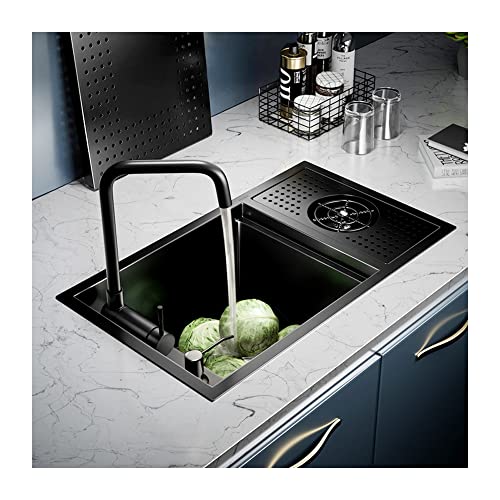 Küchenspüle mit Abdeckung und Wasserhahn-Kombination, leicht zu reinigende Oberfläche, ideal für Restaurant, Küche, Hotel, Bar von Generisch