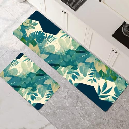 Küchenteppich 2 Stück, Absorbierende Küchenmatte Green Küchenläufer Rutschfest Waschbar Teppich Küche Läufer Flur Bodenmatte, Carpet Rug für Küchen, Badezimmer Home Decor 100x160cm+100x300cm 1-247 Küchenteppich 2 Stück, Absorbierende Küchenmatte Green Küchenläufer Rutschfest Waschbar Teppich Küche Läufer Flur Bodenmatte, Carpet Rug für Küchen, Badezimmer Home Decor 100x160cm+100x300cm 1-247 von Generisch
