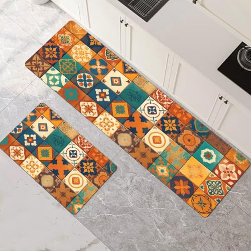 Küchenteppich 2 Stück, Absorbierende Küchenmatte Lattice Küchenläufer Rutschfest Waschbar Teppich Küche Läufer Flur Bodenmatte, Carpet Rug für Küchen, Badezimmer Home Decor 100x160cm+100x300cm 1-399 Küchenteppich 2 Stück, Absorbierende Küchenmatte Lattice Küchenläufer Rutschfest Waschbar Teppich Küche Läufer Flur Bodenmatte, Carpet Rug für Küchen, Badezimmer Home Decor 100x160cm+100x300cm 1-399 von Generisch