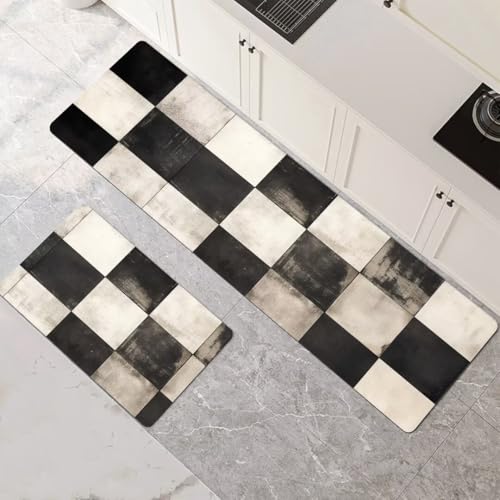 Küchenteppich 2 Stück, Absorbierende Küchenmatte Lattice Küchenläufer Rutschfest Waschbar Teppich Küche Läufer Flur Bodenmatte, Carpet Rug für Küchen, Badezimmer Home Decor 70x100cm+70x210cm 1-329 Küchenteppich 2 Stück, Absorbierende Küchenmatte Lattice Küchenläufer Rutschfest Waschbar Teppich Küche Läufer Flur Bodenmatte, Carpet Rug für Küchen, Badezimmer Home Decor 70x100cm+70x210cm 1-329 von Generisch