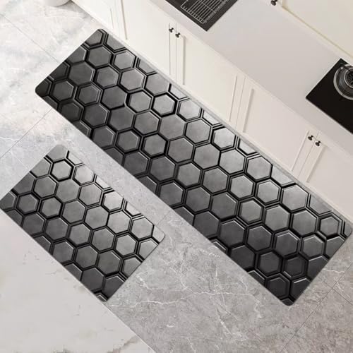Küchenteppich 2 Stück, Absorbierende Küchenmatte Lattice Küchenläufer Rutschfest Waschbar Teppich Küche Läufer Flur Bodenmatte, Carpet Rug für Küchen, Badezimmer Home Decor 70x100cm+70x210cm 1-475 Küchenteppich 2 Stück, Absorbierende Küchenmatte Lattice Küchenläufer Rutschfest Waschbar Teppich Küche Läufer Flur Bodenmatte, Carpet Rug für Küchen, Badezimmer Home Decor 70x100cm+70x210cm 1-475 von Generisch