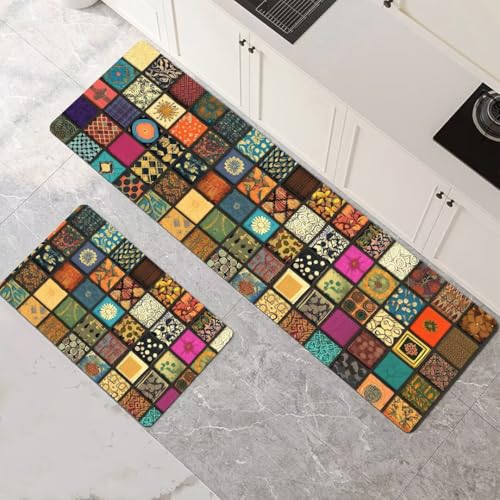 Küchenteppich 2 Stück, Absorbierende Küchenmatte Lattice Küchenläufer Rutschfest Waschbar Teppich Küche Läufer Flur Bodenmatte, Carpet Rug für Küchen, Badezimmer Home Decor 90x140cm+90x270cm 1-479 Küchenteppich 2 Stück, Absorbierende Küchenmatte Lattice Küchenläufer Rutschfest Waschbar Teppich Küche Läufer Flur Bodenmatte, Carpet Rug für Küchen, Badezimmer Home Decor 90x140cm+90x270cm 1-479 von Generisch