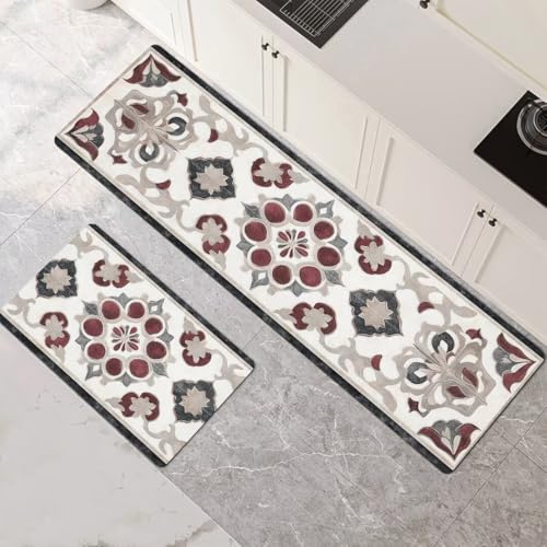 Küchenteppich 2 Stück, Absorbierende Küchenmatte Mandala Küchenläufer Rutschfest Waschbar Teppich Küche Läufer Flur Bodenmatte, Carpet Rug für Küchen, Badezimmer Home Decor 70x100cm+70x210cm 1-369 Küchenteppich 2 Stück, Absorbierende Küchenmatte Mandala Küchenläufer Rutschfest Waschbar Teppich Küche Läufer Flur Bodenmatte, Carpet Rug für Küchen, Badezimmer Home Decor 70x100cm+70x210cm 1-369 von Generisch
