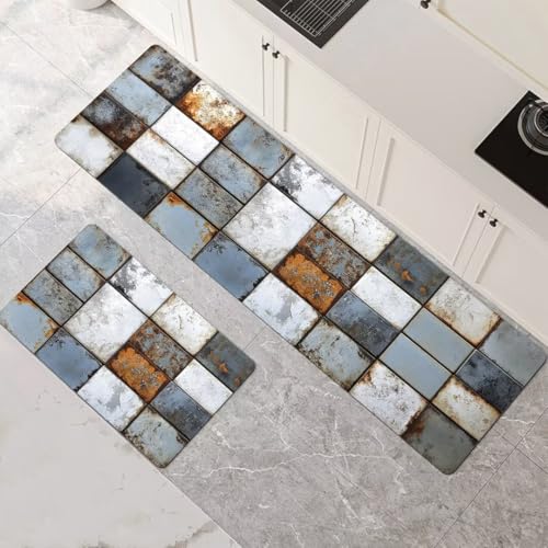Küchenteppich 2 Stück, Absorbierende Küchenmatte Marble Küchenläufer Rutschfest Waschbar Teppich Küche Läufer Flur Bodenmatte, Lang Carpet Rug für Küchen, Badezimmer Home Decor 90x140cm+90x270cm 1-303 Küchenteppich 2 Stück, Absorbierende Küchenmatte Marble Küchenläufer Rutschfest Waschbar Teppich Küche Läufer Flur Bodenmatte, Lang Carpet Rug für Küchen, Badezimmer Home Decor 90x140cm+90x270cm 1-303 von Generisch