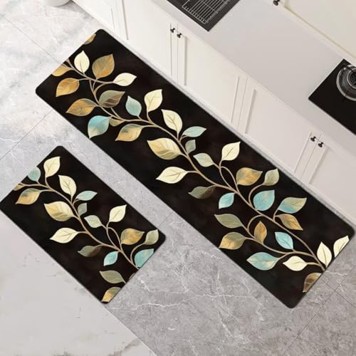 Küchenteppich 2 Stück, Absorbierende Küchenmatte Modern Küchenläufer Rutschfest Waschbar Teppich Küche Läufer Flur Bodenmatte, Lang Carpet Rug für Küchen, Badezimmer Home Decor 90x140cm+90x270cm 1-245 Küchenteppich 2 Stück, Absorbierende Küchenmatte Modern Küchenläufer Rutschfest Waschbar Teppich Küche Läufer Flur Bodenmatte, Lang Carpet Rug für Küchen, Badezimmer Home Decor 90x140cm+90x270cm 1-245 von Generisch