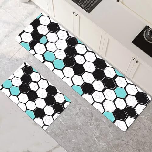 Küchenteppich 2 Stück, Absorbierende Küchenmatte Modern Küchenläufer Rutschfest Waschbar Teppich Küche Läufer Flur Bodenmatte, Lang Carpet Rug für Küchen, Badezimmer Home Decor 80x120cm+80x240cm 1-447 Küchenteppich 2 Stück, Absorbierende Küchenmatte Modern Küchenläufer Rutschfest Waschbar Teppich Küche Läufer Flur Bodenmatte, Lang Carpet Rug für Küchen, Badezimmer Home Decor 80x120cm+80x240cm 1-447 von Generisch
