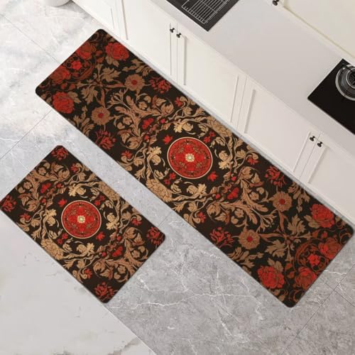 Küchenteppich 2 Stück, Absorbierende Küchenmatte Ochre Küchenläufer Rutschfest Waschbar Teppich Küche Läufer Flur Bodenmatte, Lang Carpet Rug für Küchen, Badezimmer Home Decor 70x100cm+70x210cm 1-277 Küchenteppich 2 Stück, Absorbierende Küchenmatte Ochre Küchenläufer Rutschfest Waschbar Teppich Küche Läufer Flur Bodenmatte, Lang Carpet Rug für Küchen, Badezimmer Home Decor 70x100cm+70x210cm 1-277 von Generisch