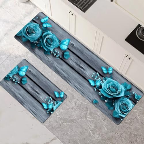 Küchenteppich 2 Stück, Absorbierende Küchenmatte Peony Küchenläufer Rutschfest Waschbar Teppich Küche Läufer Flur Bodenmatte, Lang Carpet Rug für Küchen, Badezimmer Home Decor 70x100cm+70x210cm 1-457 Küchenteppich 2 Stück, Absorbierende Küchenmatte Peony Küchenläufer Rutschfest Waschbar Teppich Küche Läufer Flur Bodenmatte, Lang Carpet Rug für Küchen, Badezimmer Home Decor 70x100cm+70x210cm 1-457 von Generisch