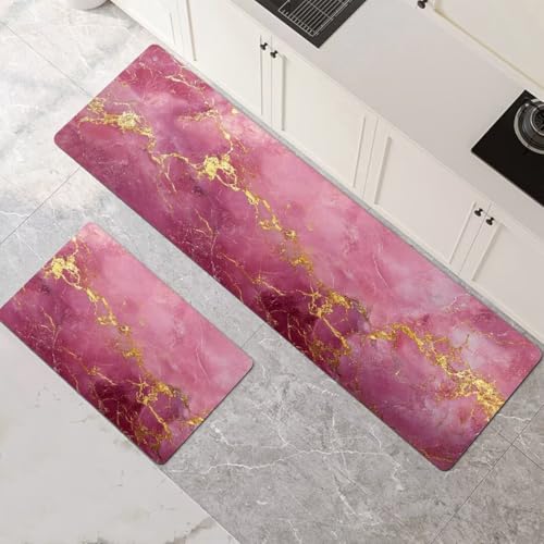 Küchenteppich 2 Stück, Absorbierende Küchenmatte Pink Küchenläufer Rutschfest Waschbar Teppich Küche Läufer Flur Bodenmatte, Lang Carpet Rug für Küchen, Badezimmer Home Decor 70x100cm+70x210cm 1-269 Küchenteppich 2 Stück, Absorbierende Küchenmatte Pink Küchenläufer Rutschfest Waschbar Teppich Küche Läufer Flur Bodenmatte, Lang Carpet Rug für Küchen, Badezimmer Home Decor 70x100cm+70x210cm 1-269 von Generisch