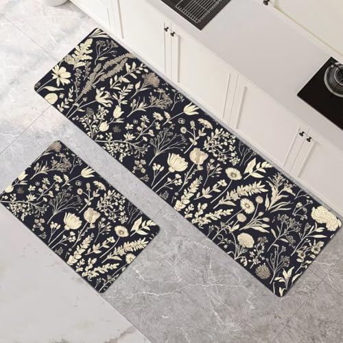 Küchenteppich 2 Stück, Absorbierende Küchenmatte Plants Küchenläufer Rutschfest Waschbar Teppich Küche Läufer Flur Bodenmatte, Lang Carpet Rug für Küchen, Badezimmer Home Decor 70x100cm+70x210cm 1-521 Küchenteppich 2 Stück, Absorbierende Küchenmatte Plants Küchenläufer Rutschfest Waschbar Teppich Küche Läufer Flur Bodenmatte, Lang Carpet Rug für Küchen, Badezimmer Home Decor 70x100cm+70x210cm 1-521 von Generisch