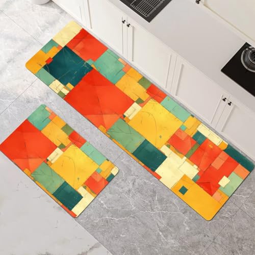 Küchenteppich 2 Stück, Absorbierende Küchenmatte Rainbow Küchenläufer Rutschfest Waschbar Teppich Küche Läufer Flur Bodenmatte, Carpet Rug für Küchen, Badezimmer Home Decor 70x100cm+70x210cm 1-777 Küchenteppich 2 Stück, Absorbierende Küchenmatte Rainbow Küchenläufer Rutschfest Waschbar Teppich Küche Läufer Flur Bodenmatte, Carpet Rug für Küchen, Badezimmer Home Decor 70x100cm+70x210cm 1-777 von Generisch