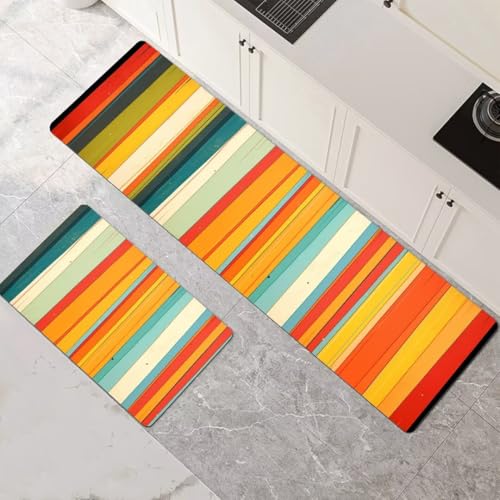 Küchenteppich 2 Stück, Absorbierende Küchenmatte Rainbow Küchenläufer Rutschfest Waschbar Teppich Küche Läufer Flur Bodenmatte, Carpet Rug für Küchen, Badezimmer Home Decor 70x100cm+70x210cm 1-833 Küchenteppich 2 Stück, Absorbierende Küchenmatte Rainbow Küchenläufer Rutschfest Waschbar Teppich Küche Läufer Flur Bodenmatte, Carpet Rug für Küchen, Badezimmer Home Decor 70x100cm+70x210cm 1-833 von Generisch