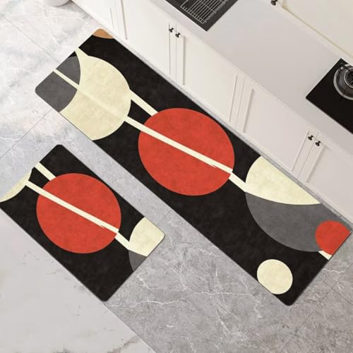 Küchenteppich 2 Stück, Absorbierende Küchenmatte Red Küchenläufer Rutschfest Waschbar Teppich Küche Läufer Flur Bodenmatte, Lang Carpet Rug für Küchen, Badezimmer Home Decor 70x100cm+70x210cm 1-825 Küchenteppich 2 Stück, Absorbierende Küchenmatte Red Küchenläufer Rutschfest Waschbar Teppich Küche Läufer Flur Bodenmatte, Lang Carpet Rug für Küchen, Badezimmer Home Decor 70x100cm+70x210cm 1-825 von Generisch