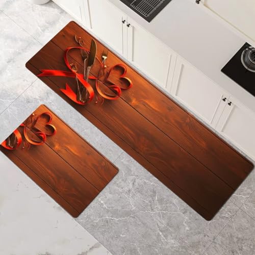 Küchenteppich 2 Stück, Absorbierende Küchenmatte Red Küchenläufer Rutschfest Waschbar Teppich Küche Läufer Flur Bodenmatte, Lang Carpet Rug für Küchen, Badezimmer Home Decor 70x100cm+70x210cm 1-831 Küchenteppich 2 Stück, Absorbierende Küchenmatte Red Küchenläufer Rutschfest Waschbar Teppich Küche Läufer Flur Bodenmatte, Lang Carpet Rug für Küchen, Badezimmer Home Decor 70x100cm+70x210cm 1-831 von Generisch