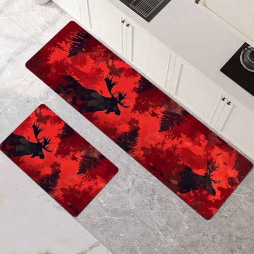 Küchenteppich 2 Stück, Absorbierende Küchenmatte Red Küchenläufer Rutschfest Waschbar Teppich Küche Läufer Flur Bodenmatte, Lang Carpet Rug für Küchen, Badezimmer Home Decor 70x100cm+70x210cm 1-909 Küchenteppich 2 Stück, Absorbierende Küchenmatte Red Küchenläufer Rutschfest Waschbar Teppich Küche Läufer Flur Bodenmatte, Lang Carpet Rug für Küchen, Badezimmer Home Decor 70x100cm+70x210cm 1-909 von Generisch