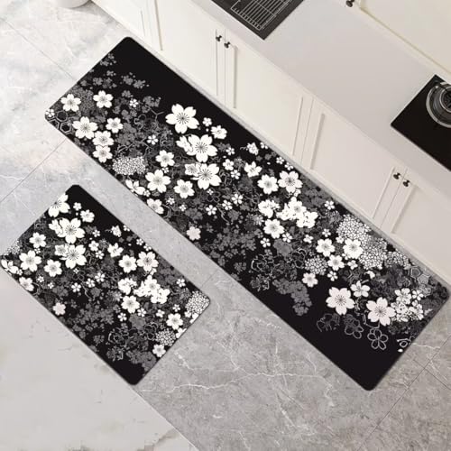 Küchenteppich 2 Stück, Absorbierende Küchenmatte Rose Küchenläufer Rutschfest Waschbar Teppich Küche Läufer Flur Bodenmatte, Lang Carpet Rug für Küchen, Badezimmer Home Decor 70x100cm+70x210cm 1-889 Küchenteppich 2 Stück, Absorbierende Küchenmatte Rose Küchenläufer Rutschfest Waschbar Teppich Küche Läufer Flur Bodenmatte, Lang Carpet Rug für Küchen, Badezimmer Home Decor 70x100cm+70x210cm 1-889 von Generisch