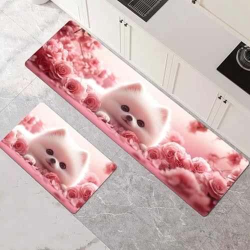 Küchenteppich 2 Stück, Absorbierende Küchenmatte Rose Küchenläufer Rutschfest Waschbar Teppich Küche Läufer Flur Bodenmatte, Lang Carpet Rug für Küchen, Badezimmer Home Decor 70x100cm+70x210cm 1-895 Küchenteppich 2 Stück, Absorbierende Küchenmatte Rose Küchenläufer Rutschfest Waschbar Teppich Küche Läufer Flur Bodenmatte, Lang Carpet Rug für Küchen, Badezimmer Home Decor 70x100cm+70x210cm 1-895 von Generisch