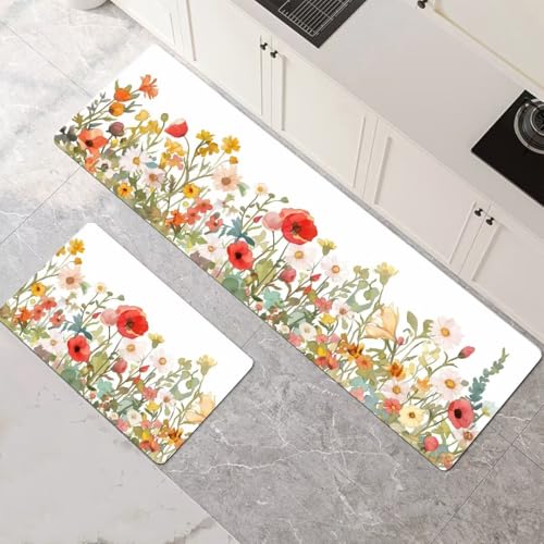 Küchenteppich 2 Stück, Absorbierende Küchenmatte Spring Küchenläufer Rutschfest Waschbar Teppich Küche Läufer Flur Bodenmatte, Carpet Rug für Küchen, Badezimmer Home Decor 120x180cm+120x360cm 1-899 Küchenteppich 2 Stück, Absorbierende Küchenmatte Spring Küchenläufer Rutschfest Waschbar Teppich Küche Läufer Flur Bodenmatte, Carpet Rug für Küchen, Badezimmer Home Decor 120x180cm+120x360cm 1-899 von Generisch
