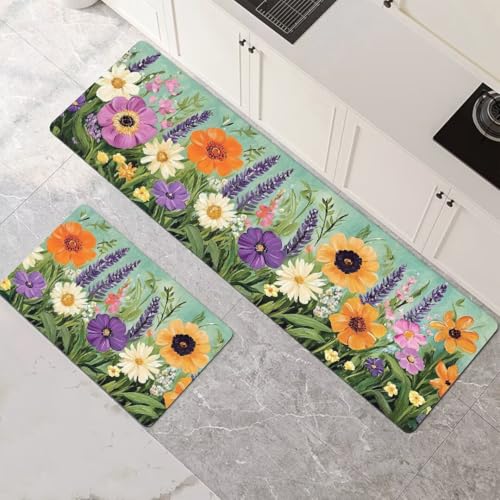 Küchenteppich 2 Stück, Absorbierende Küchenmatte Spring Küchenläufer Rutschfest Waschbar Teppich Küche Läufer Flur Bodenmatte, Lang Carpet Rug für Küchen, Badezimmer Home Decor 80x120cm+80x240cm 1-631 Küchenteppich 2 Stück, Absorbierende Küchenmatte Spring Küchenläufer Rutschfest Waschbar Teppich Küche Läufer Flur Bodenmatte, Lang Carpet Rug für Küchen, Badezimmer Home Decor 80x120cm+80x240cm 1-631 von Generisch