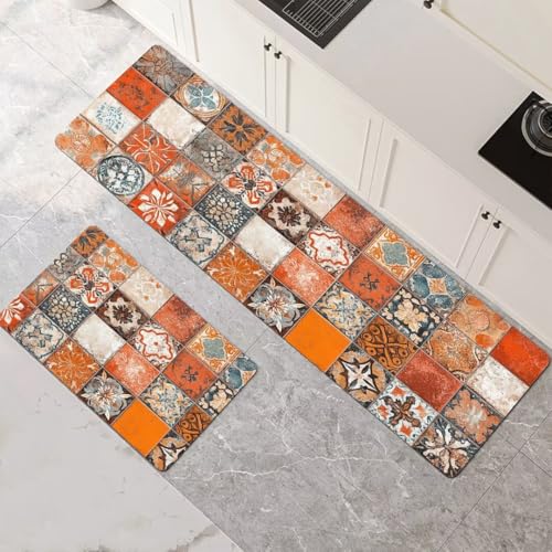 Küchenteppich 2 Stück, Absorbierende Küchenmatte Square Küchenläufer Rutschfest Waschbar Teppich Küche Läufer Flur Bodenmatte, Lang Carpet Rug für Küchen, Badezimmer Home Decor 70x100cm+70x210cm 1-863 Küchenteppich 2 Stück, Absorbierende Küchenmatte Square Küchenläufer Rutschfest Waschbar Teppich Küche Läufer Flur Bodenmatte, Lang Carpet Rug für Küchen, Badezimmer Home Decor 70x100cm+70x210cm 1-863 von Generisch