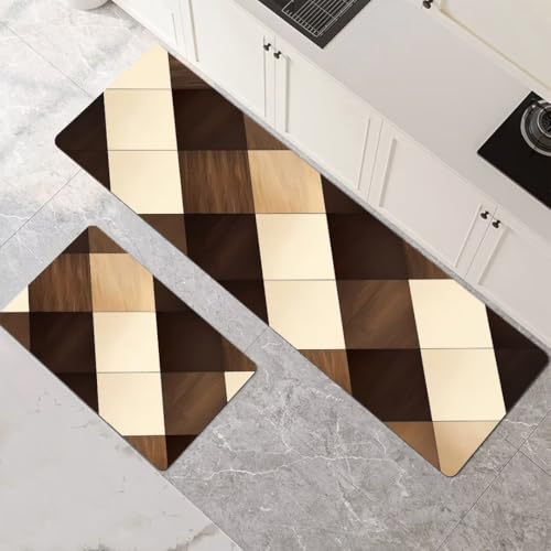 Küchenteppich 2 Stück, Absorbierende Küchenmatte Stripe Küchenläufer Rutschfest Waschbar Teppich Küche Läufer Flur Bodenmatte, Carpet Rug für Küchen, Badezimmer Home Decor 100x160cm+100x300cm 1-541 Küchenteppich 2 Stück, Absorbierende Küchenmatte Stripe Küchenläufer Rutschfest Waschbar Teppich Küche Läufer Flur Bodenmatte, Carpet Rug für Küchen, Badezimmer Home Decor 100x160cm+100x300cm 1-541 von Generisch