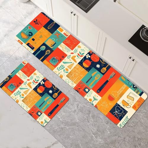 Küchenteppich 2 Stück, Absorbierende Küchenmatte Summer Küchenläufer Rutschfest Waschbar Teppich Küche Läufer Flur Bodenmatte, Lang Carpet Rug für Küchen, Badezimmer Home Decor 70x100cm+70x210cm 1-539 Küchenteppich 2 Stück, Absorbierende Küchenmatte Summer Küchenläufer Rutschfest Waschbar Teppich Küche Läufer Flur Bodenmatte, Lang Carpet Rug für Küchen, Badezimmer Home Decor 70x100cm+70x210cm 1-539 von Generisch