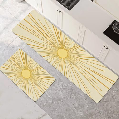 Küchenteppich 2 Stück, Absorbierende Küchenmatte Sun Küchenläufer Rutschfest Waschbar Teppich Küche Läufer Flur Bodenmatte, Lang Carpet Rug für Küchen, Badezimmer Home Decor 70x100cm+70x210cm 1-873 Küchenteppich 2 Stück, Absorbierende Küchenmatte Sun Küchenläufer Rutschfest Waschbar Teppich Küche Läufer Flur Bodenmatte, Lang Carpet Rug für Küchen, Badezimmer Home Decor 70x100cm+70x210cm 1-873 von Generisch