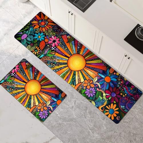 Küchenteppich 2 Stück, Absorbierende Küchenmatte Sun Küchenläufer Rutschfest Waschbar Teppich Küche Läufer Flur Bodenmatte, Lang Carpet Rug für Küchen, Badezimmer Home Decor 70x100cm+70x210cm 1-875 Küchenteppich 2 Stück, Absorbierende Küchenmatte Sun Küchenläufer Rutschfest Waschbar Teppich Küche Läufer Flur Bodenmatte, Lang Carpet Rug für Küchen, Badezimmer Home Decor 70x100cm+70x210cm 1-875 von Generisch