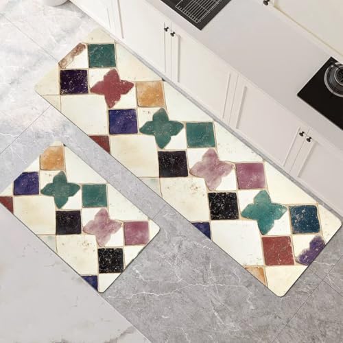 Küchenteppich 2 Stück, Absorbierende Küchenmatte Traditional Küchenläufer Rutschfest Waschbar Teppich Küche Läufer Flur Bodenmatte, Carpet Rug für Küchen, Badezimmer Home Decor 70x100cm+70x210cm 1-513 Küchenteppich 2 Stück, Absorbierende Küchenmatte Traditional Küchenläufer Rutschfest Waschbar Teppich Küche Läufer Flur Bodenmatte, Carpet Rug für Küchen, Badezimmer Home Decor 70x100cm+70x210cm 1-513 von Generisch